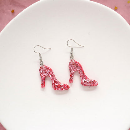 Wholesale Jewelry Lady High Heel Plastic Drop Earrings