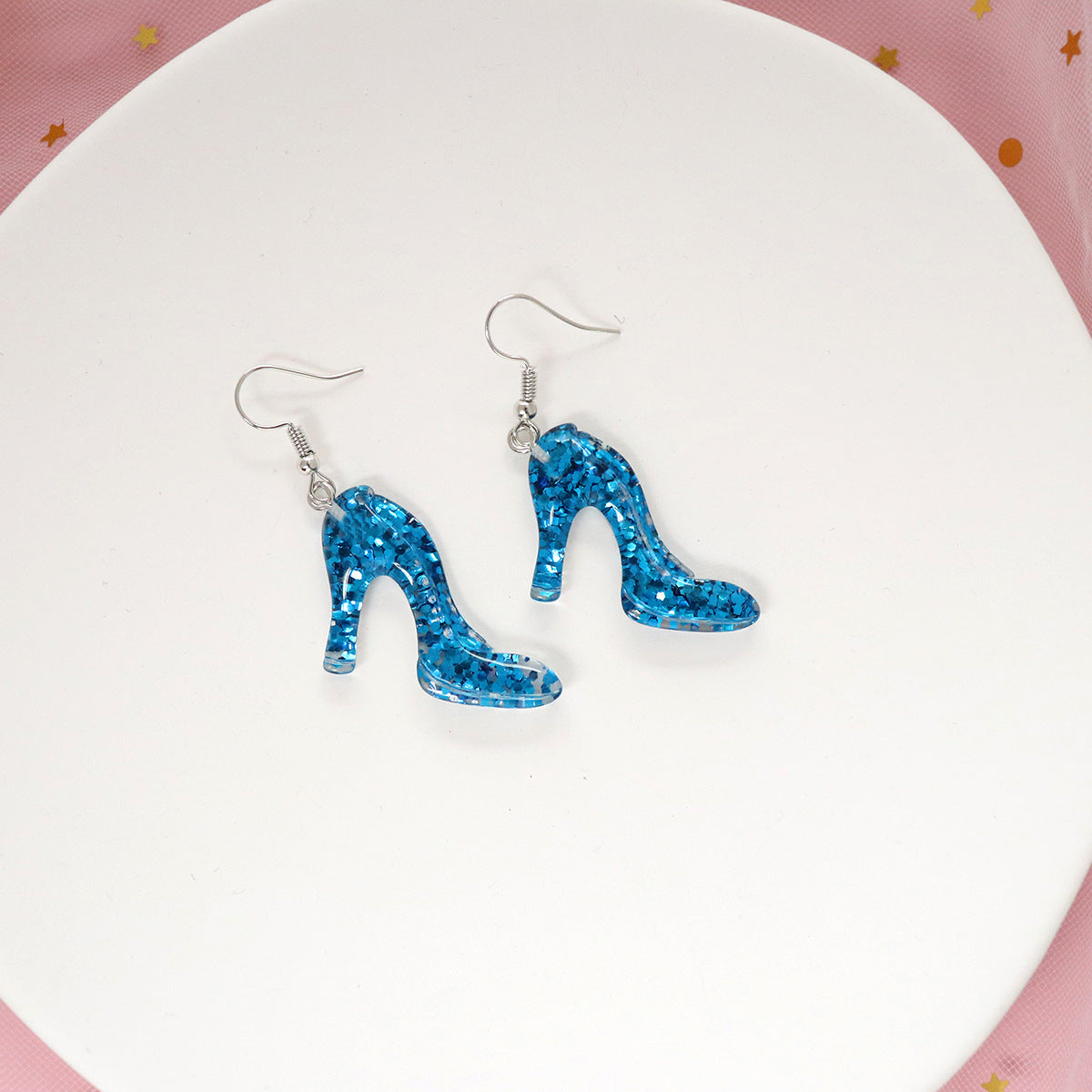 Wholesale Jewelry Lady High Heel Plastic Drop Earrings