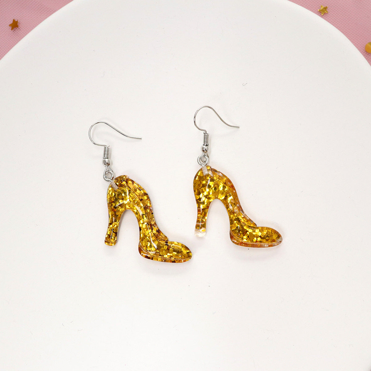 Wholesale Jewelry Lady High Heel Plastic Drop Earrings