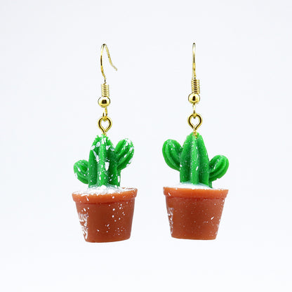 Wholesale Jewelry Cartoon Style Plant Resin Drop Earrings