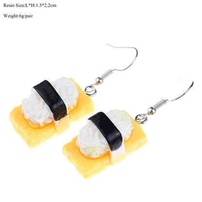 Wholesale Jewelry Cute Fruit Plastic Resin Patchwork Drop Earrings