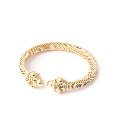 Simple Style Commute Solid Color Metal Plating Gold Plated Women's Bangle