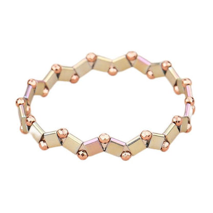 Commute Square Natural Stone Stoving Varnish Bracelets