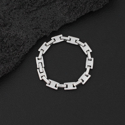 Simple Style Solid Color Titanium Steel Plating Bracelets Necklace