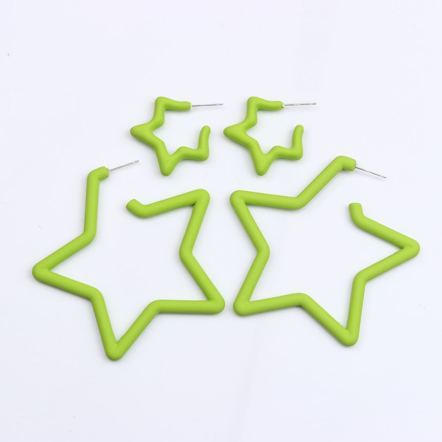 1 Pair Simple Style Star Spray Paint Arylic Earrings