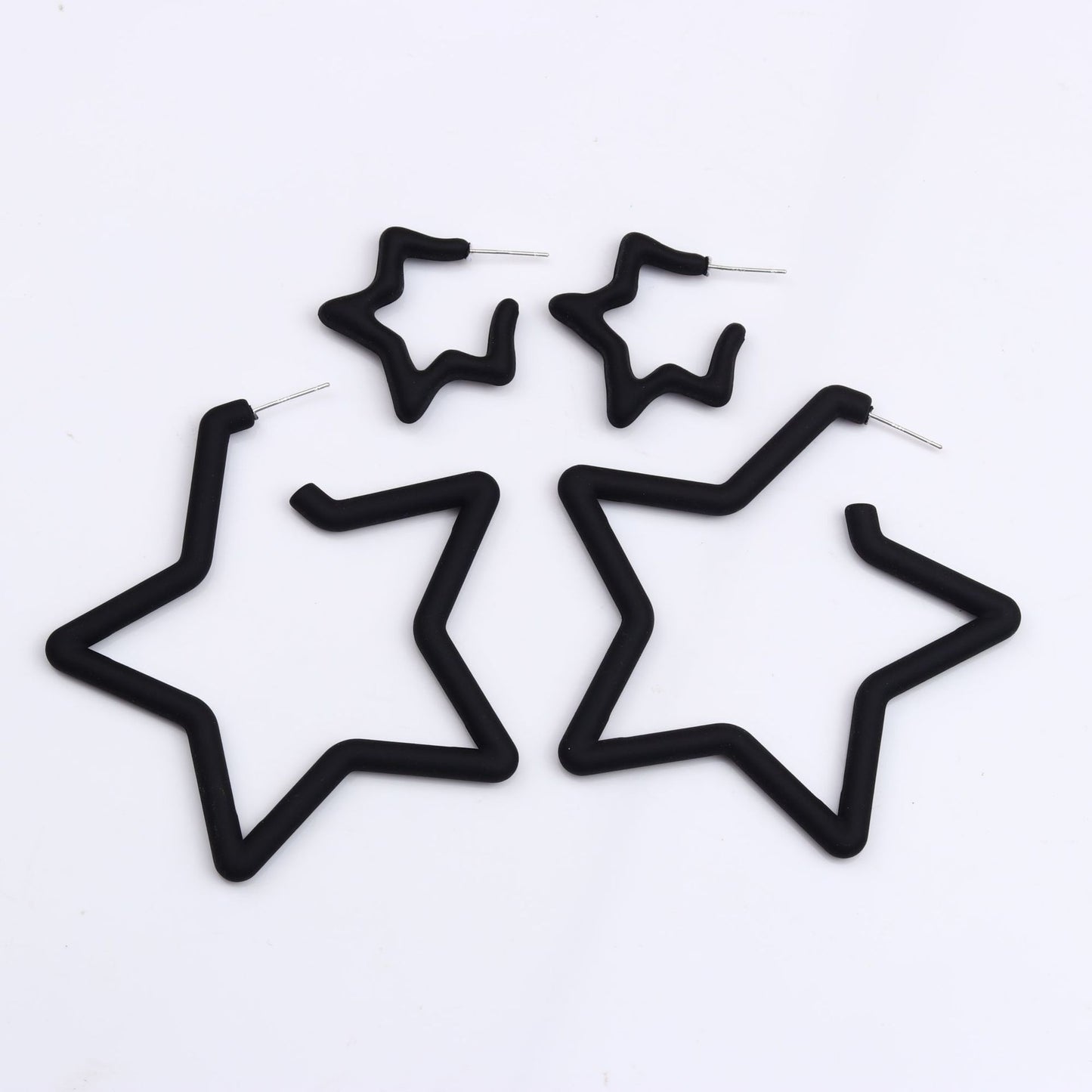 1 Pair Simple Style Star Spray Paint Arylic Earrings