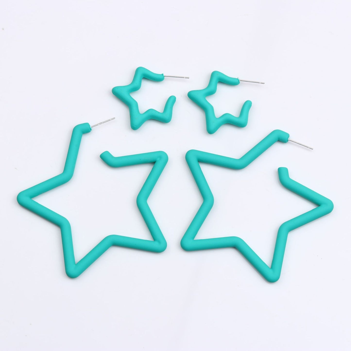 1 Pair Simple Style Star Spray Paint Arylic Earrings