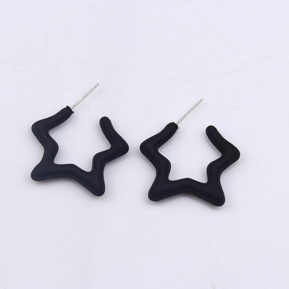 1 Pair Simple Style Star Spray Paint Arylic Earrings