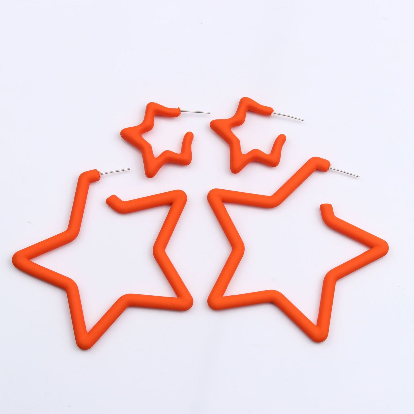 1 Pair Simple Style Star Spray Paint Arylic Earrings