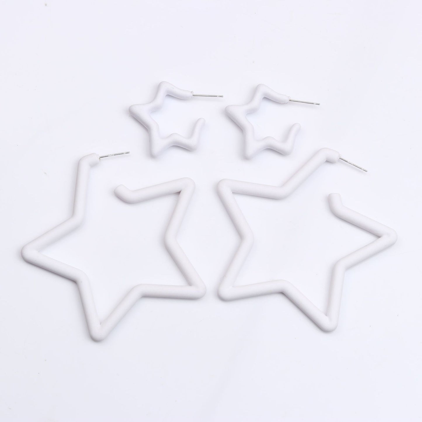 1 Pair Simple Style Star Spray Paint Arylic Earrings