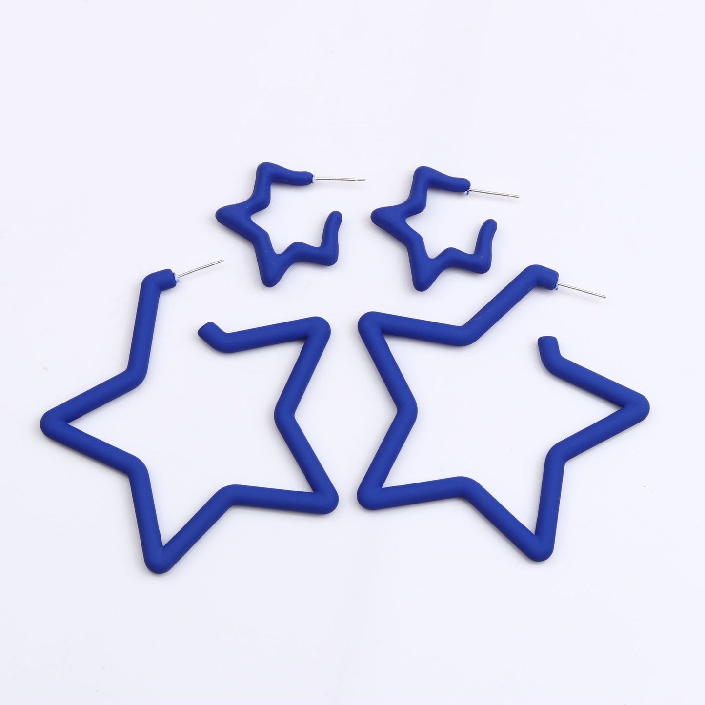 1 Pair Simple Style Star Spray Paint Arylic Earrings