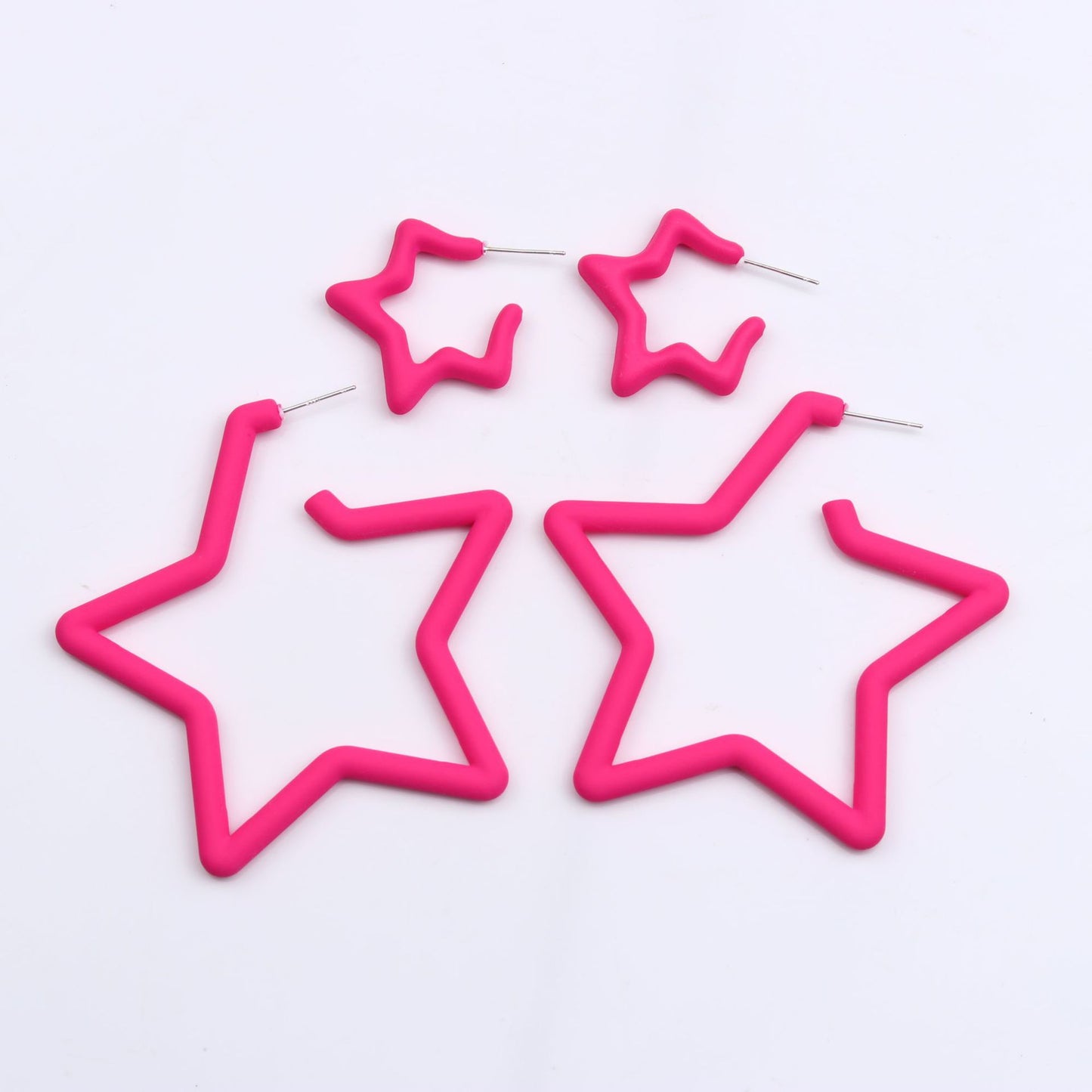 1 Pair Simple Style Star Spray Paint Arylic Earrings