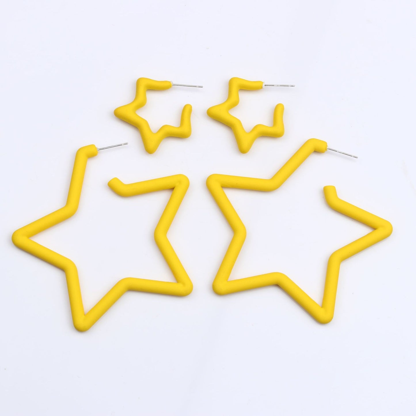 1 Pair Simple Style Star Spray Paint Arylic Earrings