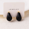 1 Pair Simple Style Water Droplets Enamel Plating Copper Ear Studs