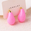 1 Pair Simple Style Water Droplets Enamel Plating Copper Ear Studs