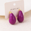 1 Pair Simple Style Water Droplets Enamel Plating Copper Ear Studs