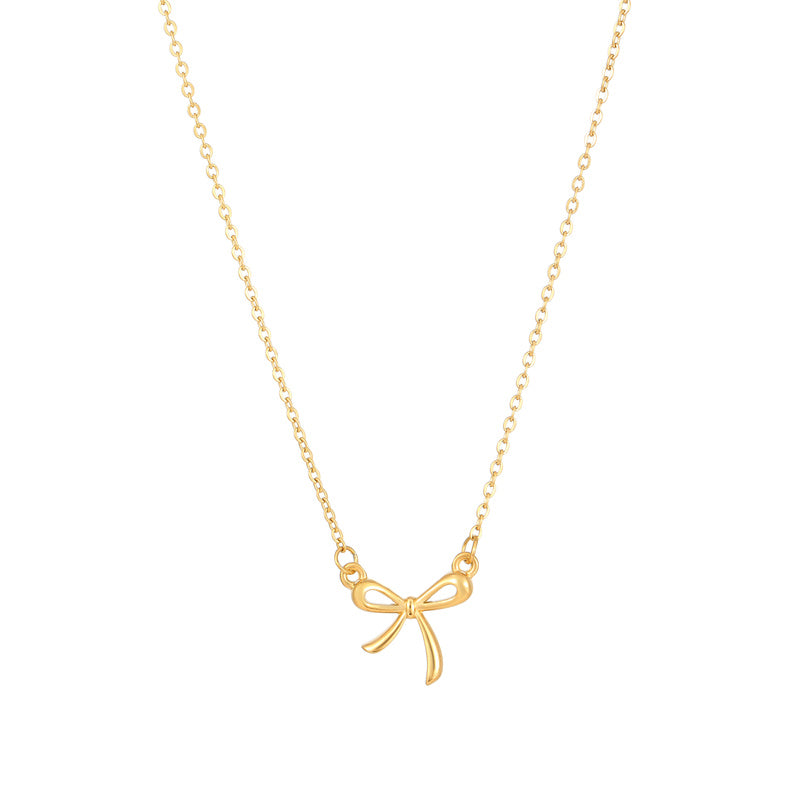 Ig Style Simple Style Butterfly Stainless Steel Plating Inlay Acrylic Gold Plated Necklace