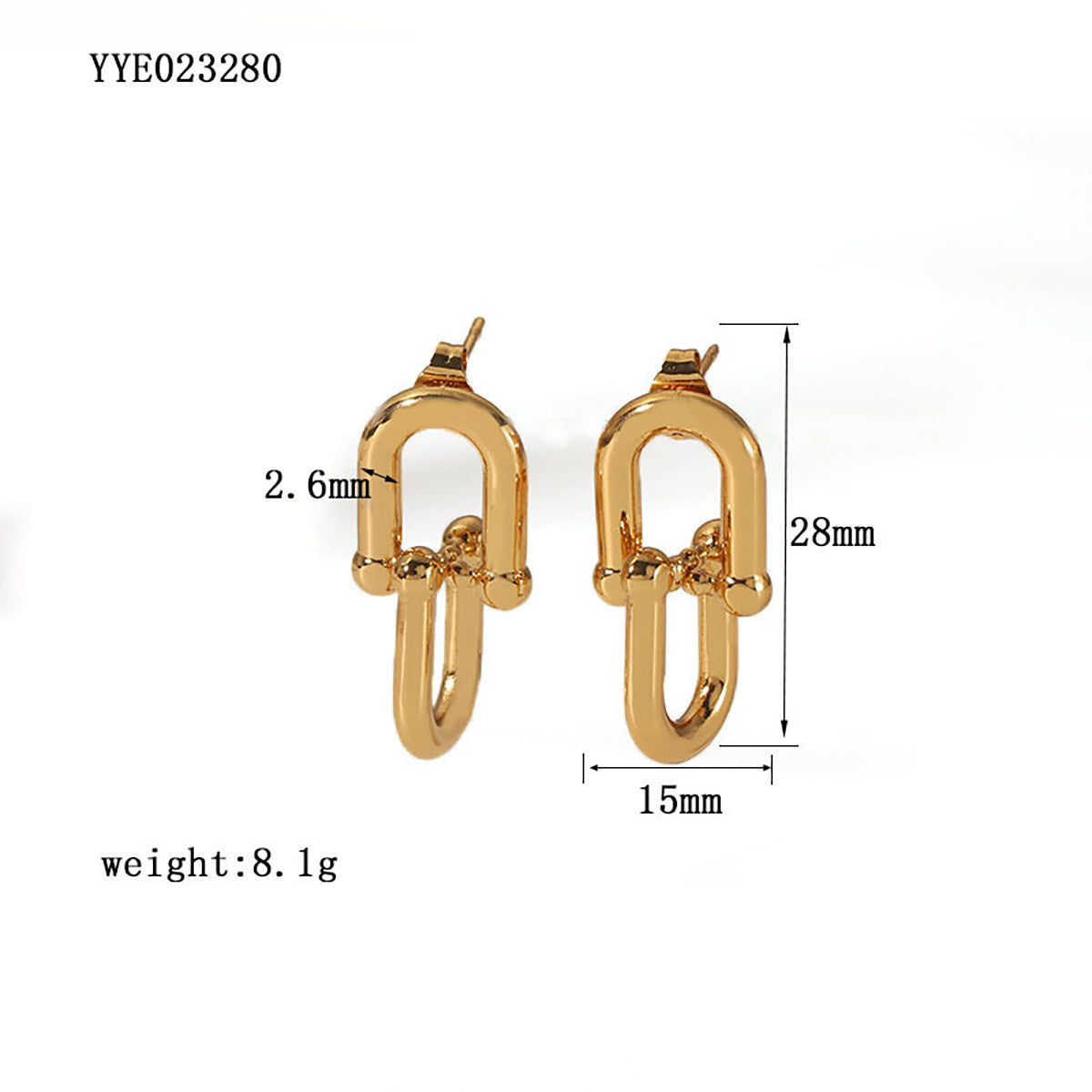 1 Pair Simple Style Leaves Solid Color Plating Stainless Steel 18k Gold Plated Ear Studs