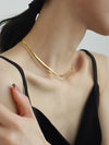 Elegant Hip-hop Solid Color Stainless Steel Metal Chain Necklace