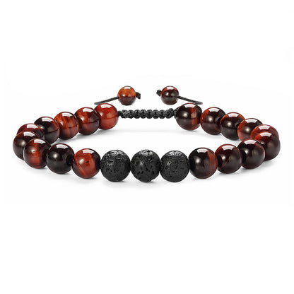 Fashion Gradient Color Natural Stone Agate Beaded Bracelets