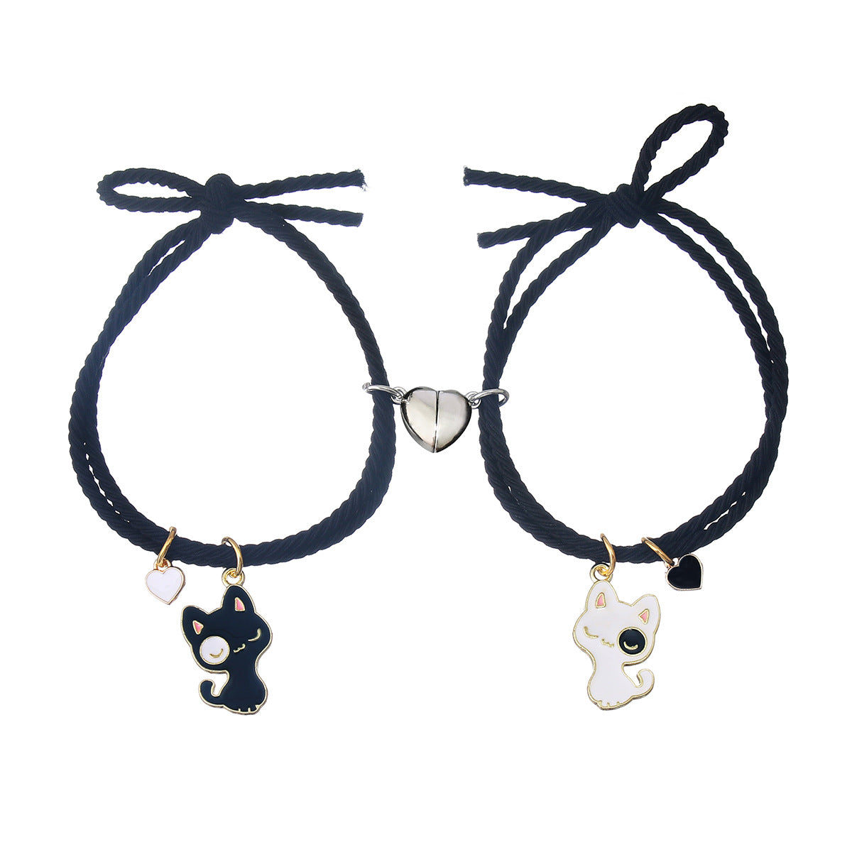 Cute Animal Stainless Steel Rubber Band Rope Handmade Couple Wristband