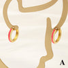 1 Pair Simple Style Circle Enamel Plating Copper 18k Gold Plated Hoop Earrings