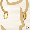 1 Pair Simple Style Circle Enamel Plating Copper 18k Gold Plated Hoop Earrings