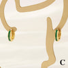 1 Pair Simple Style Circle Enamel Plating Copper 18k Gold Plated Hoop Earrings