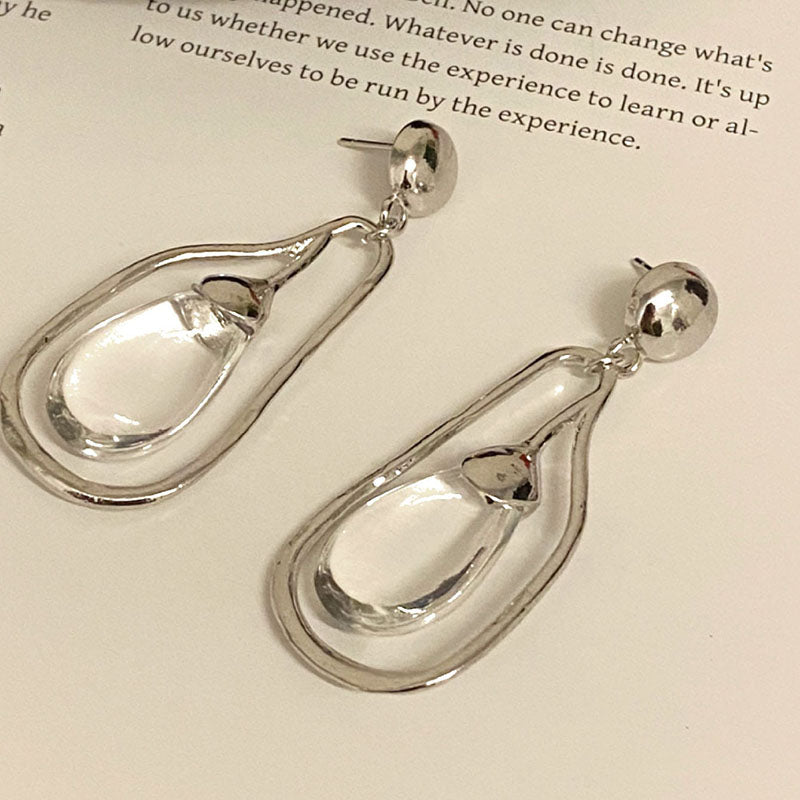 1 Pair Streetwear Water Droplets Irregular Alloy Drop Earrings