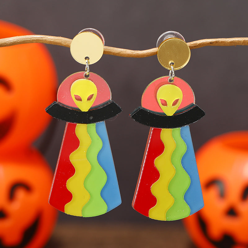 1 Pair Exaggerated Funny Ghost Arylic Drop Earrings