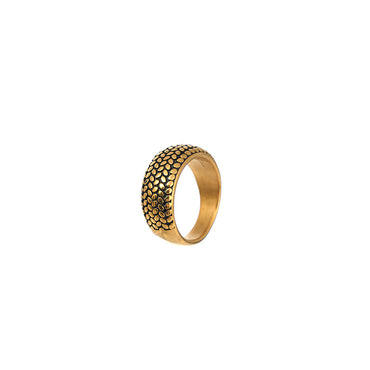 Modern Style Simple Style Plaid Stainless Steel Enamel Plating Inlay Zircon Gold Plated Rings