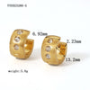 1 Pair Simple Style Color Block Plating Inlay Stainless Steel Rhinestones 18k Gold Plated Earrings