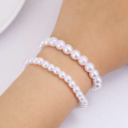 Vacation Solid Color Imitation Pearl Wholesale Bracelets