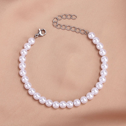 Vacation Solid Color Imitation Pearl Wholesale Bracelets