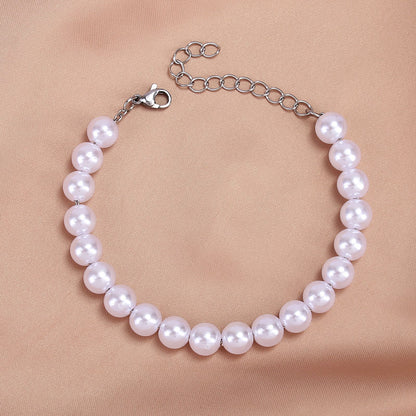 Vacation Solid Color Imitation Pearl Wholesale Bracelets