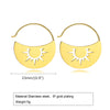 1 Pair Elegant Streetwear Star Moon Plating Stainless Steel Earrings