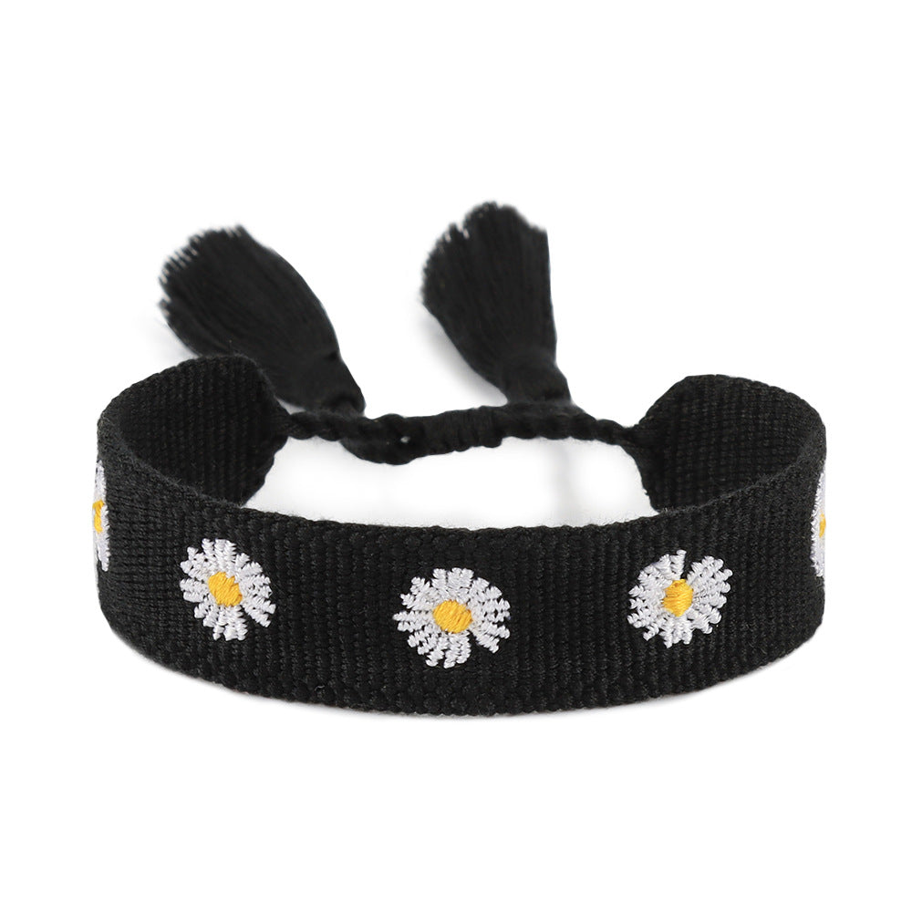 Simple Style Classic Style Flower Polyester Knitting Women's Bracelets