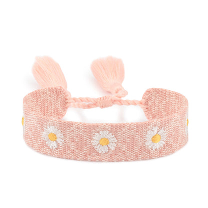Simple Style Classic Style Flower Polyester Knitting Women's Bracelets