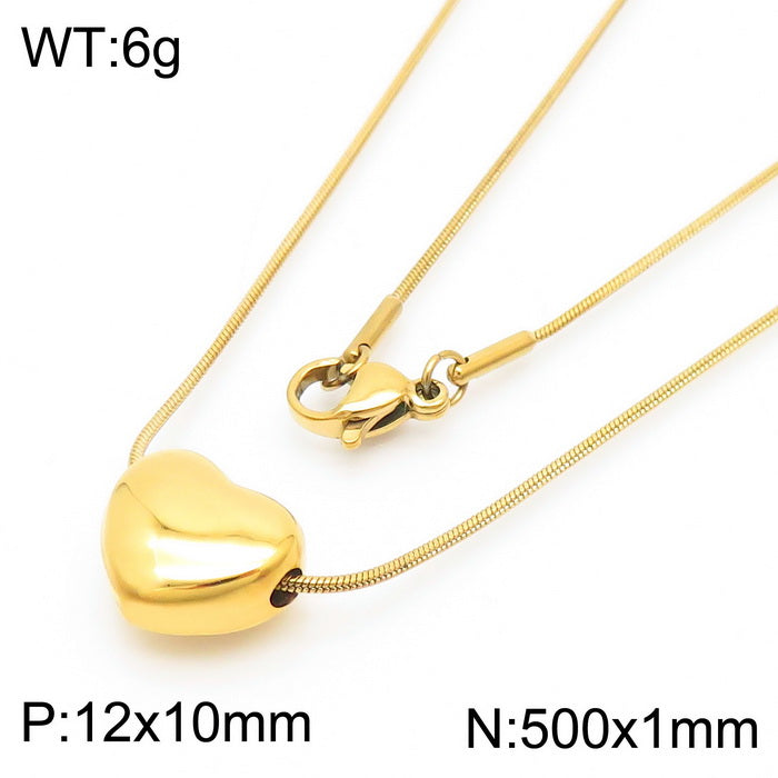 Simple Style Semicircle Square Titanium Steel Plating 18k Gold Plated Pendant Necklace