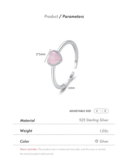 Ig Style Sweet Heart Shape Sterling Silver Rhodium Plated Opal Open Rings In Bulk