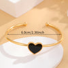 Casual Simple Style Classic Style Heart Shape Stainless Steel Plating Bangle