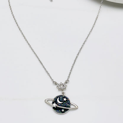 Simple Style Star Alloy Enamel Women's Pendant Necklace