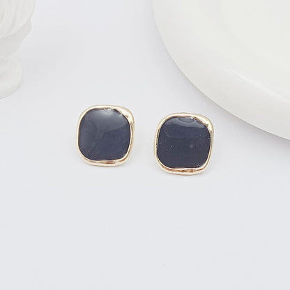 1 Pair Simple Style Classic Style Square Stoving Varnish Alloy Ear Studs