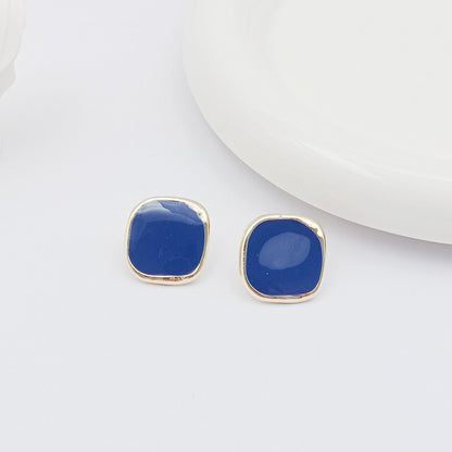 1 Pair Simple Style Classic Style Square Stoving Varnish Alloy Ear Studs