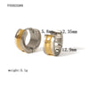 1 Pair Simple Style Color Block Plating Inlay Stainless Steel Rhinestones 18k Gold Plated Earrings