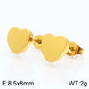 1 Pair Modern Style Simple Style Heart Shape Plating Stainless Steel 18k Gold Plated Hoop Earrings