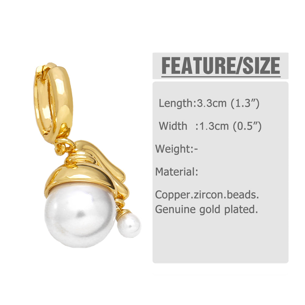 1 Pair Fashion Simple Style Twist Plating Inlay Copper Artificial Pearls Zircon 18k Gold Plated Earrings