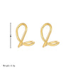 1 Pair Exaggerated Simple Style Infinity Hollow Out Stainless Steel Ear Studs