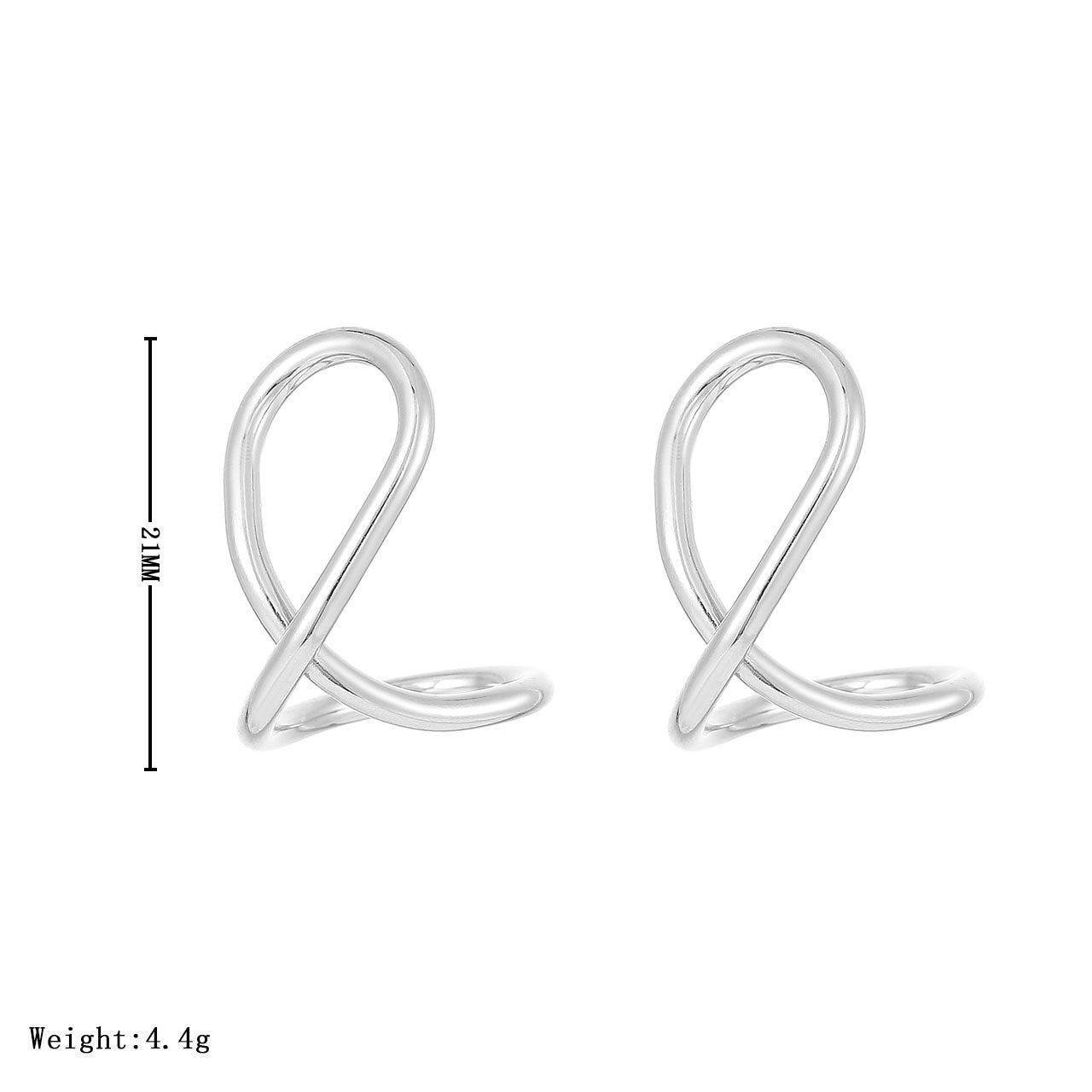 1 Pair Exaggerated Simple Style Infinity Hollow Out Stainless Steel Ear Studs