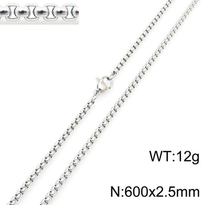 Casual Streetwear Geometric Stainless Steel Plating 18k Gold Plated Charms Pendant Necklace